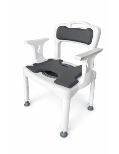 Silla de baño con cubeta y sin tornillos
