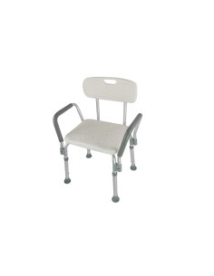 Silla/Taburete de baño con respaldo y apoyabrazos